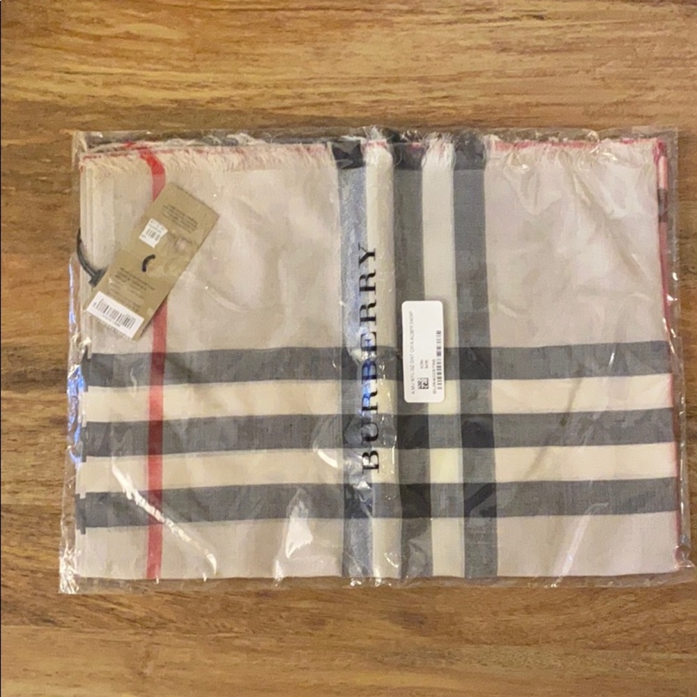 Burberry metallic giant check scarf SOLD